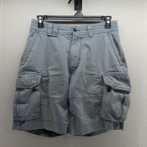 Vintage Polo Ralph Lauren Mens 32 Heavy Cotton‎ Cargo Short Blue Gray Military